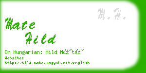 mate hild business card